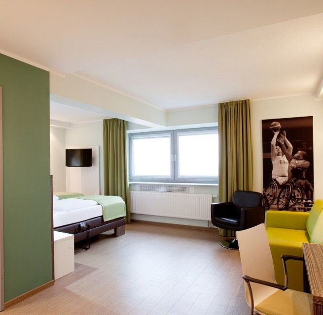 Barrierefreies Zimmer im Hotel Sportforum, © Hotel Sportforum