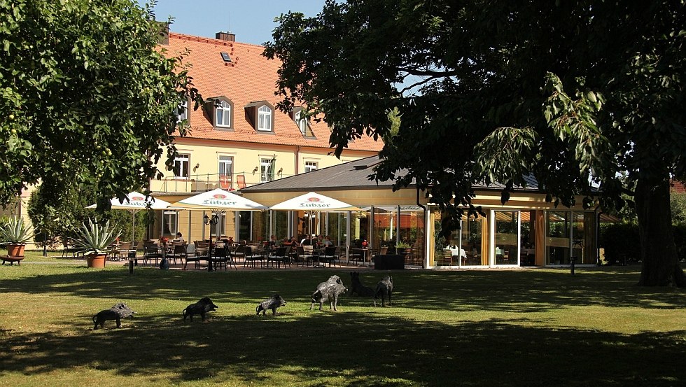 Terrasse & Gutshaus, Gutshof Sparow, © Michael Frahm