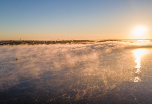 Sonnenaufgang mit toller Aussicht über Waren (Müritz), © TMV/Witzel