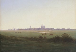 Ryckwiesen, Ruine Eldena und Rahsegel, © Caspar David Friedrich, Wiesen bei Greifswald, 1821/22 © Hamburger Kunsthalle/ bpk, Foto: Elke Walford