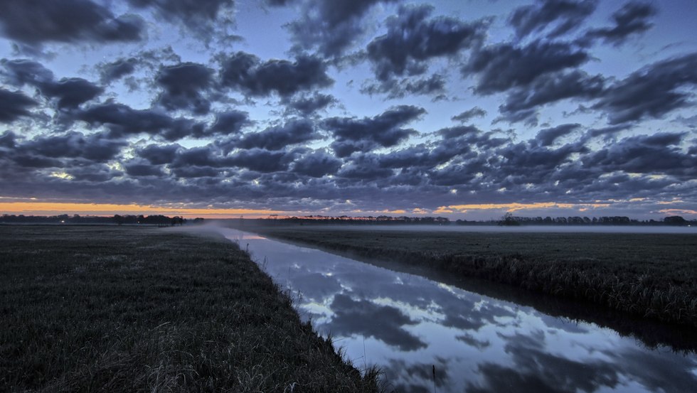 Lichtspiegelung - Blaue Stunde im Rögnitztal, © Uwe Meyer, Lübtheen