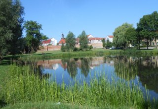 Die grüne Oase von Malchin (Stadtansicht vom Park aus), © Monika Kröger