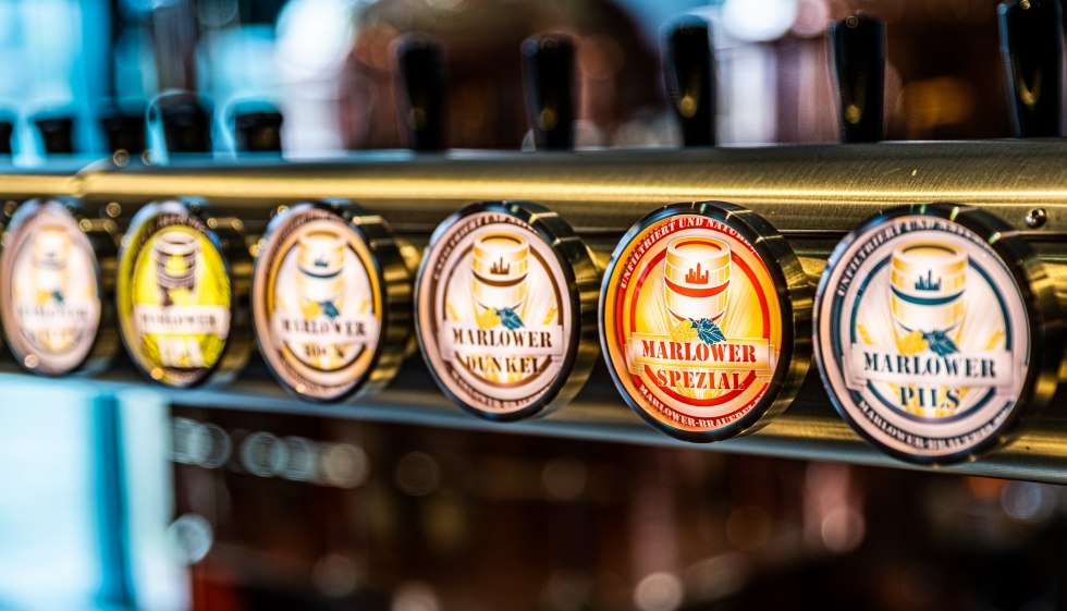 9 Sorten Bier aus der eigenen Brauerei, © Recknitztal-Hotel Marlow