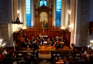 Die Schelfoniker unter der Leitung von Matthias Ellinger beim Jubiläumskonzert 2023, © LHS/Christina Lüdicke