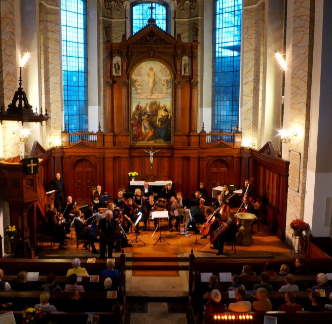 Die Schelfoniker unter der Leitung von Matthias Ellinger beim Jubiläumskonzert 2023, © LHS/Christina Lüdicke