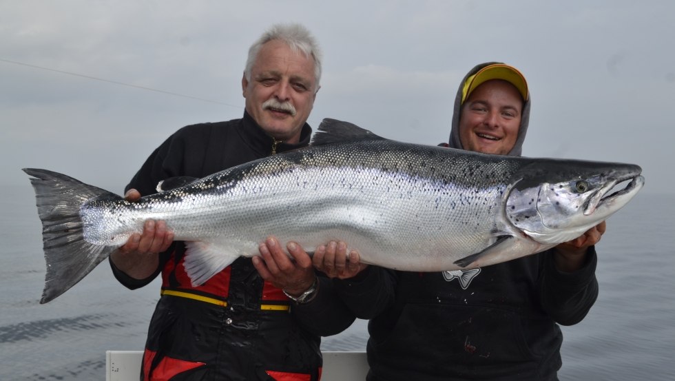 Geführte Touren zum Trolling auf Lachs/Meerforelle vor der Insel Rügen, © Guido Jubelt