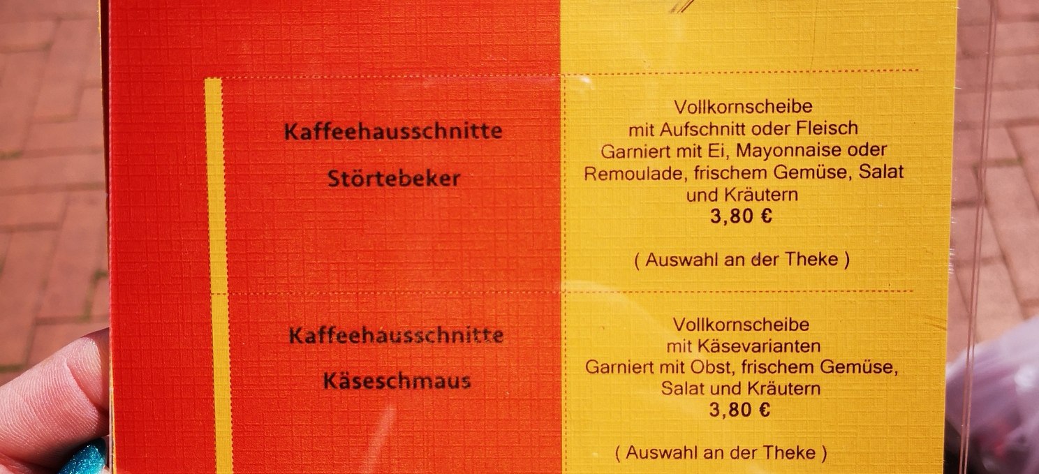 Frühstückskarte, © Kaffeehaus Barth