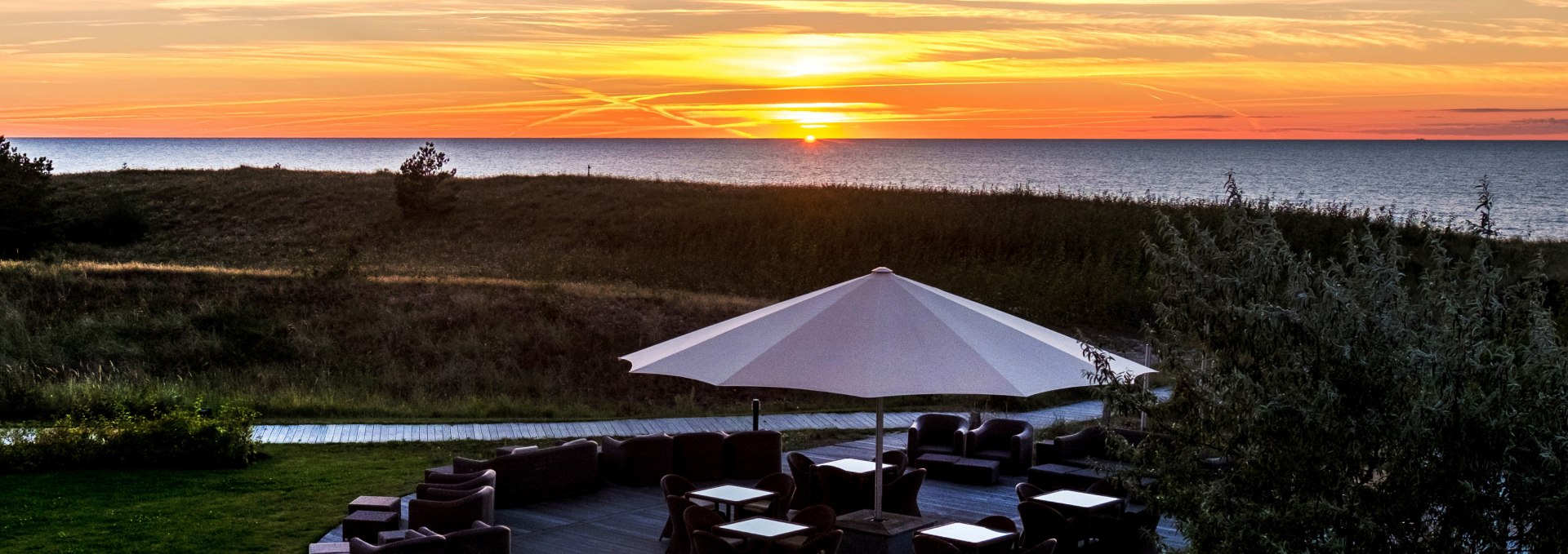 Abenddämmerung im Strandhotel Dünenmeer, © Strandhotel Dünenmeer