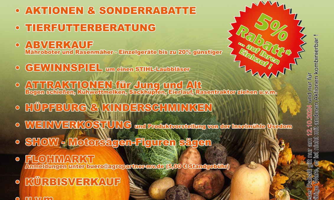 Einladung Herbstfest, © Agropartner Land & Forsttechnik GmbH