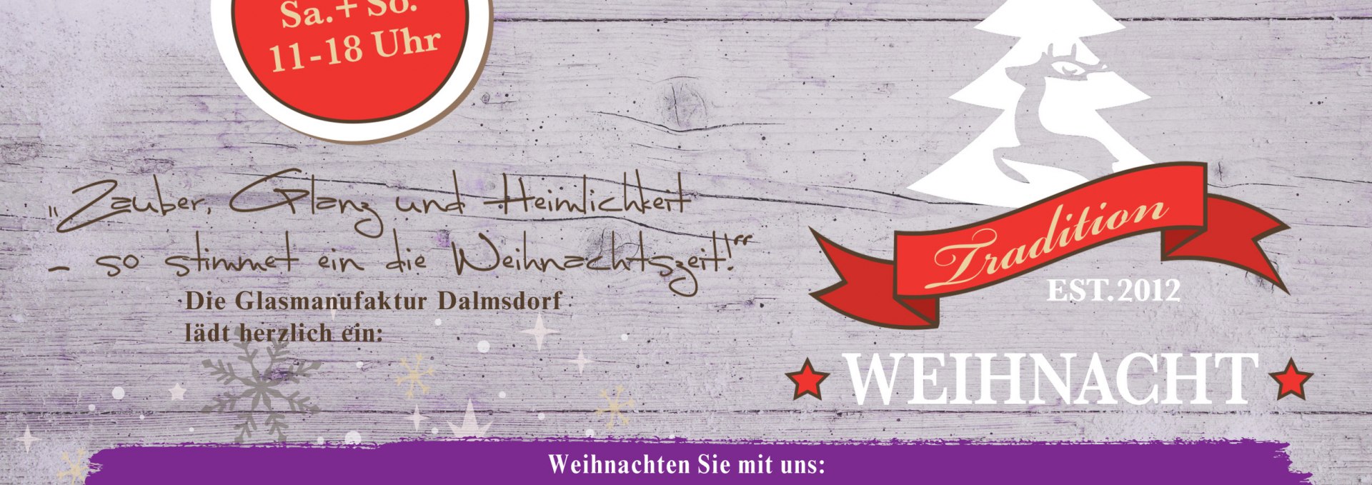 Dalmsdorfer Weihnacht Flyer Vorderseite, © Glasmanufaktur Dalmsdorf