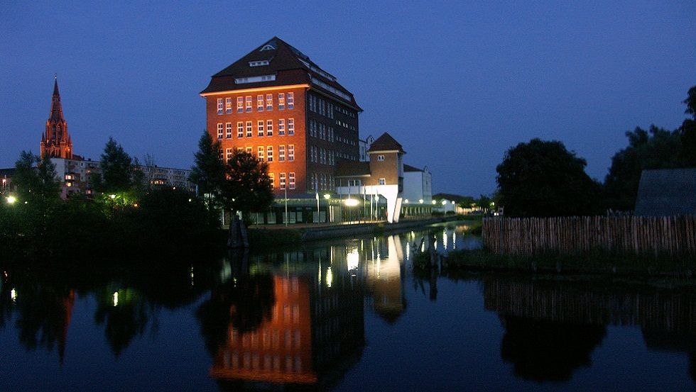 Im Lichterglanz der Dämmerung: in der wasserreichen Stadt Demmin vereinigen sich die Flüsse Peene, Tollense und Trebel, © Tourismusverband Mecklenburgische Schweiz e.V.