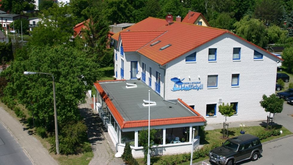 Außenansicht des Hotels Haffidyll, © Hotel Haffidyll