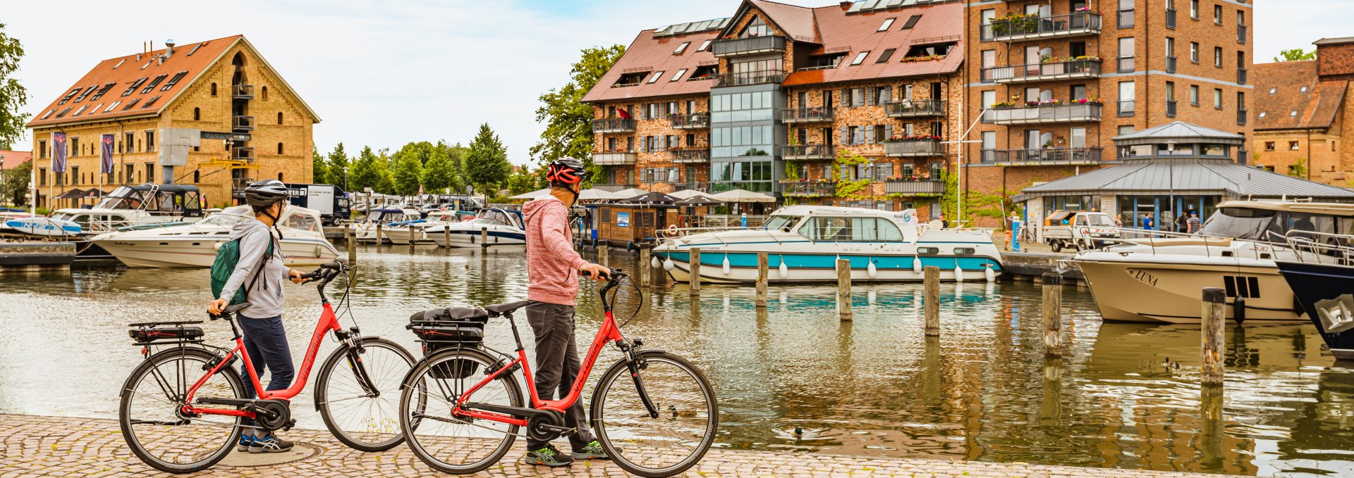 Hier treffen sich Rad- und Bootstouristen., © TMV/Tiemann