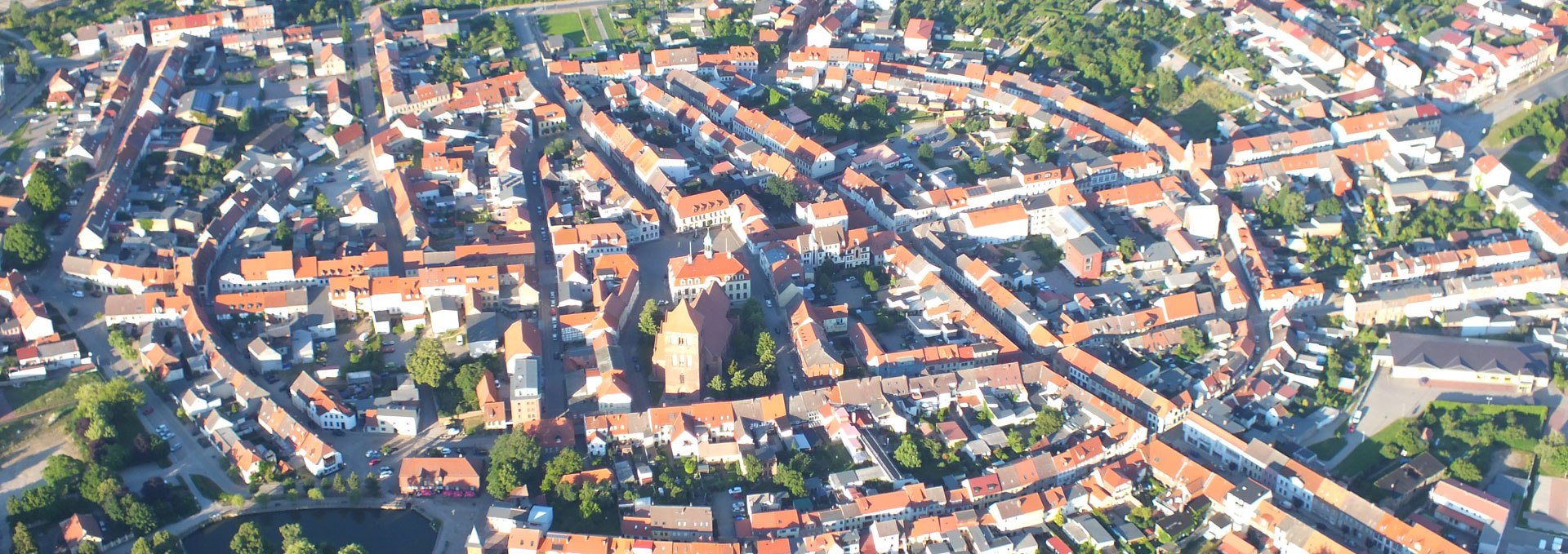 Luftbild vom Stadtkern Teterow, © Jan Fencik