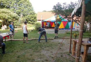 Aktionen auf dem Außengelände, © Bauspielplatz Schwerin e.V.