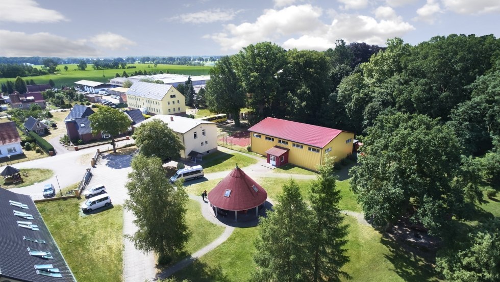 Blick über die Anlage aus der Luft - Biber Jesse Tours, © Cenci Goepel and Jens Warnecke