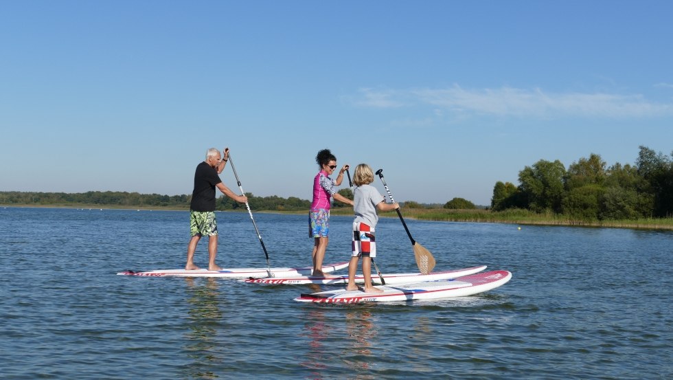 Stand Up Paddling am Fleesensee, © Wassersport Fleesensee