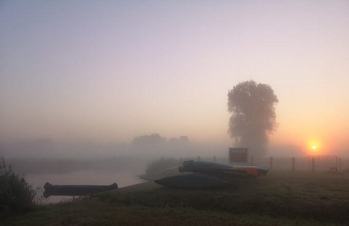 Morgenstimmung am Wasserwanderrastplatz Tribsees, © Sandro Segeth