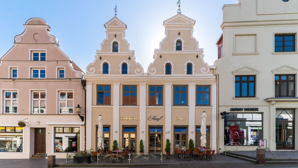 Giebelhäuser in der Krämerstraße, © TZ Wismar, Alexander Rudolph