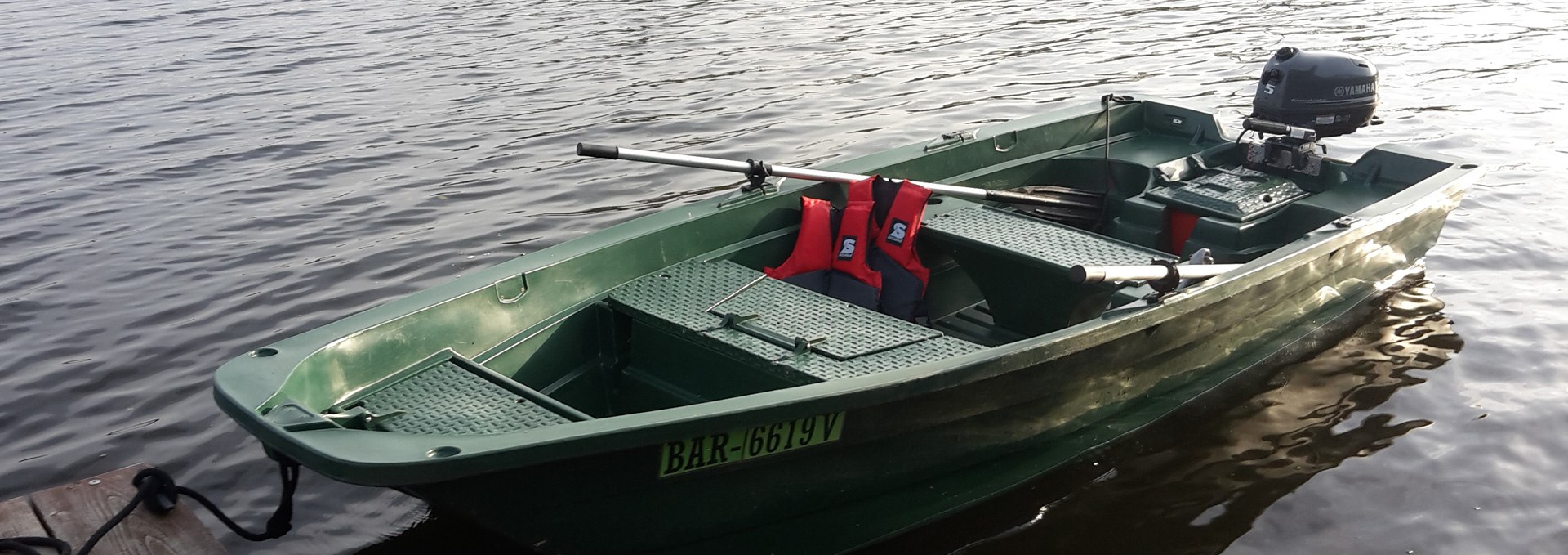 Angelboot als Ruderboot oder mit 5 PS Motor, © northtours, Krämer, Polly Ferienhof