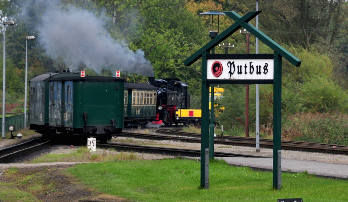 Rasender Roland am Bahnhof in Putbus auf Rügen, © Tourismuszentrale Rügen