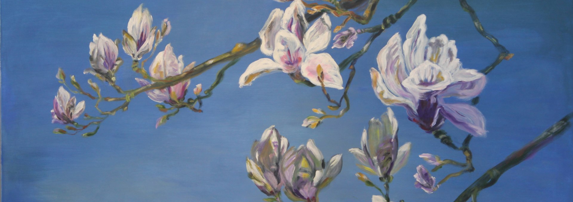 Magnolien, Acryl a Lw, 80 x 120, © Dornenhaus