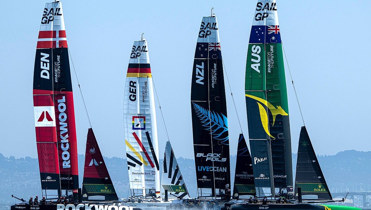 Segelboot rennen beim SailGP, © Ricardo Pinto for SailGP