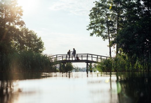 Wandern im Biosphärenreservat Schaalsee beim Sonnenaufgang, © TMV/Gänsicke