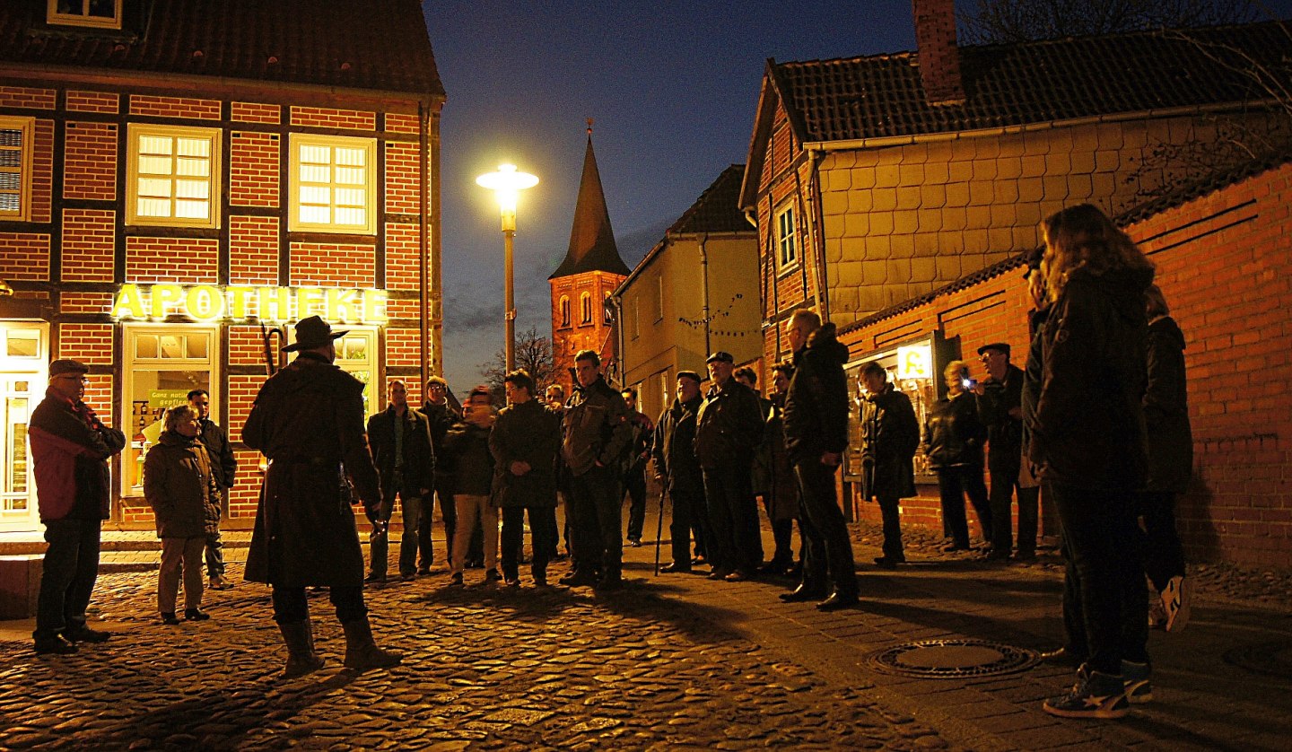 Nachtszene am Markt/Spiegelberg, © Stadt Wittenburg