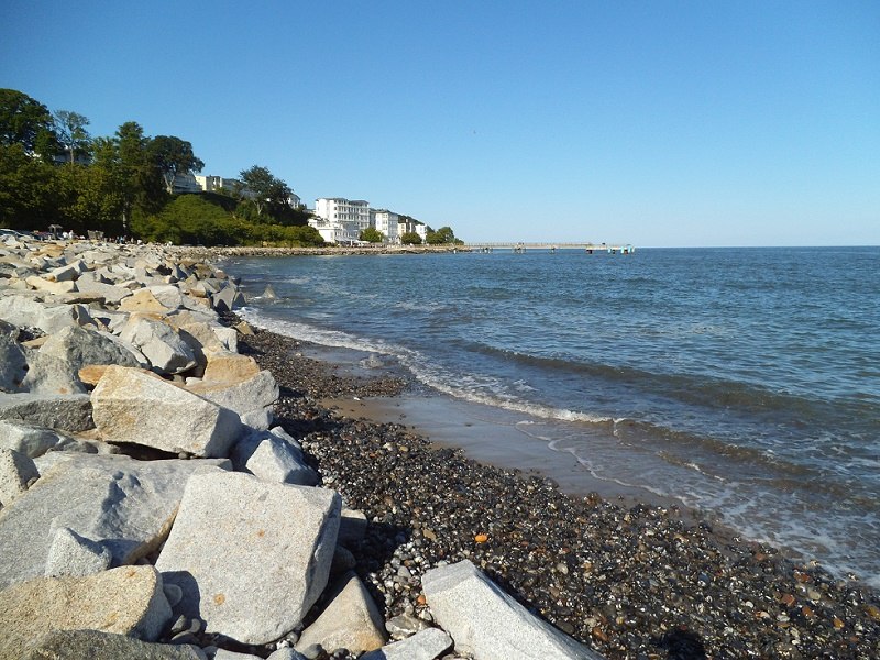 Blick vom Strand nach Sassnitz, © H. Seelenbinder