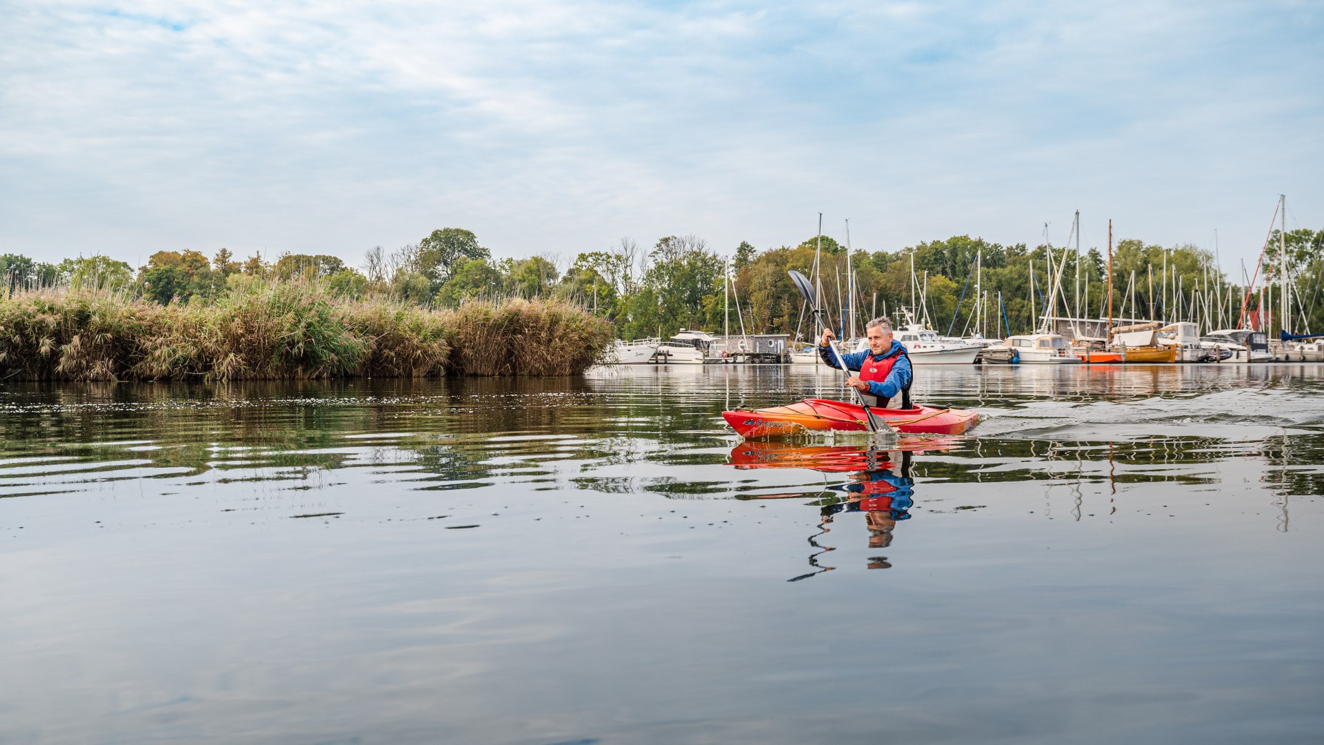 Meditativer Wassersport auf dem Usedomer Achterwasser, © TMV/Tiemann