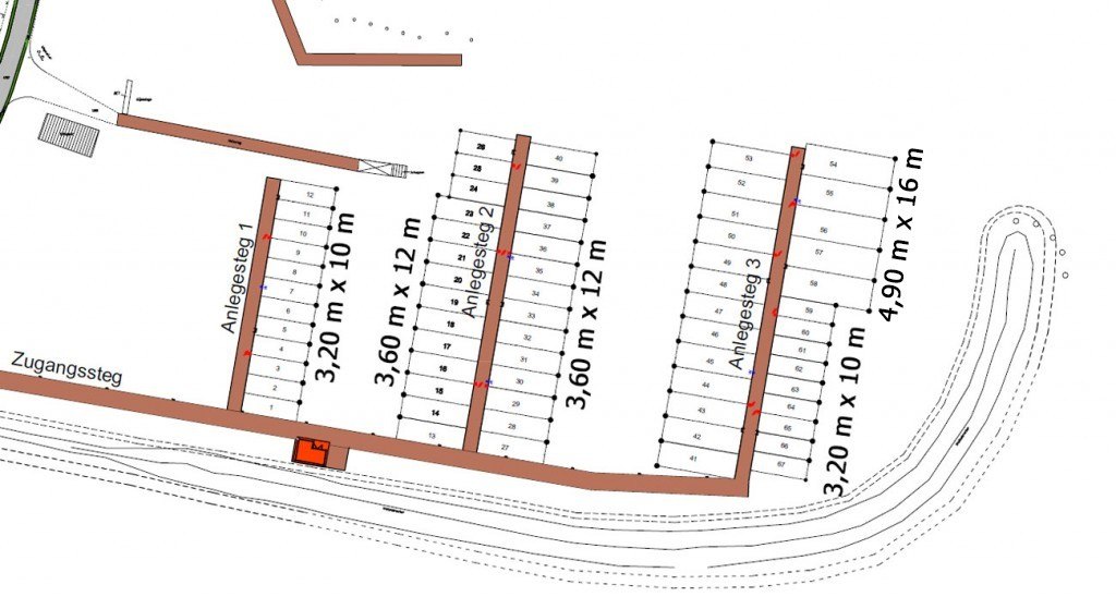 Seglerhafen Boxengröße, © Hiddensee Hafen- und Kurbetrieb