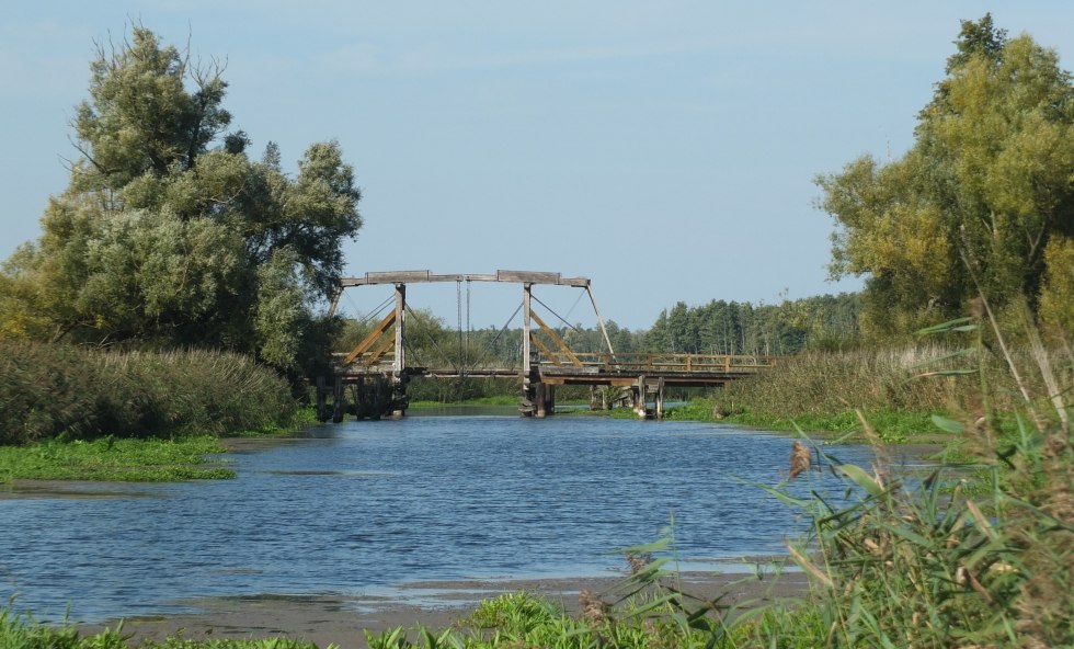 Die Holzzugbrücke über die Trebel ist nur wenige hundert Meter vom WWR entfernt, © Martin Hagemann