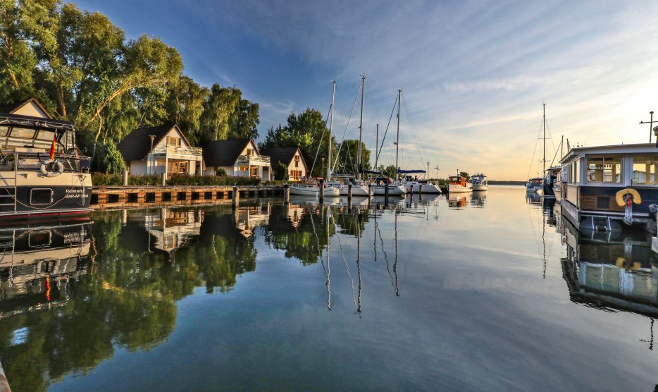 Blick auf das Ufer des Peenestroms am Hafen Rankwitz, © TMV/Gohlke