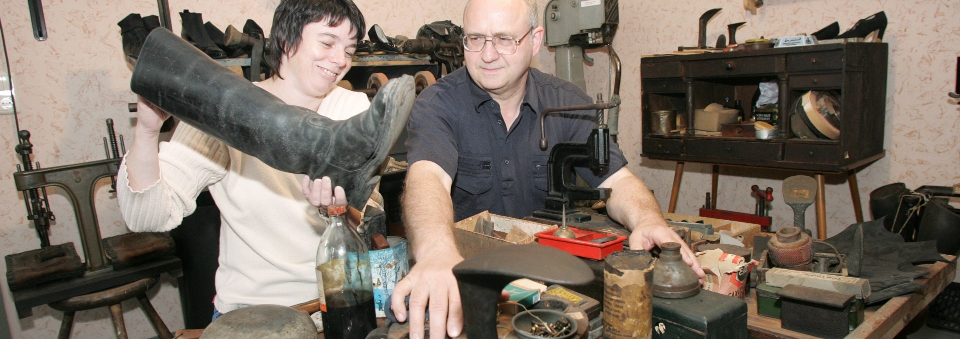 Ausstellung "Schuhmacherwerkstatt", © Tourismusverein Fürstenwerder