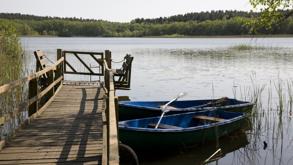 Unser hauseigener Steg direkt hinter dem Gutshaus, © Gut Settin am See