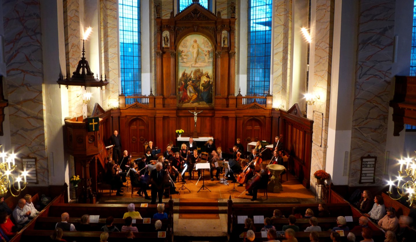 Die Schelfoniker unter der Leitung von Matthias Ellinger beim Jubiläumskonzert 2023, © LHS/Christina Lüdicke