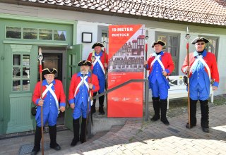 Unsere Stadtsoldaten bei der Eröffnung der Ausstellung der Vicke-Schorler-Rolle, © SG Concordia