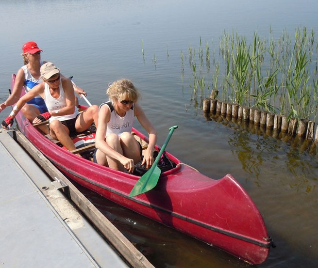 Gäste beim Ausstieg am Großen Labussee, © Labussee Ferien GmbH