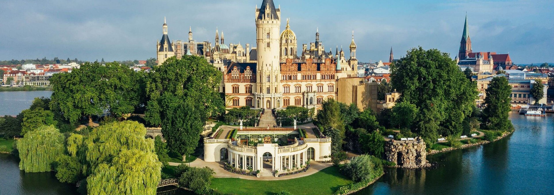 Blick auf das Schloss Schwerin, © TMV/Gänsicke