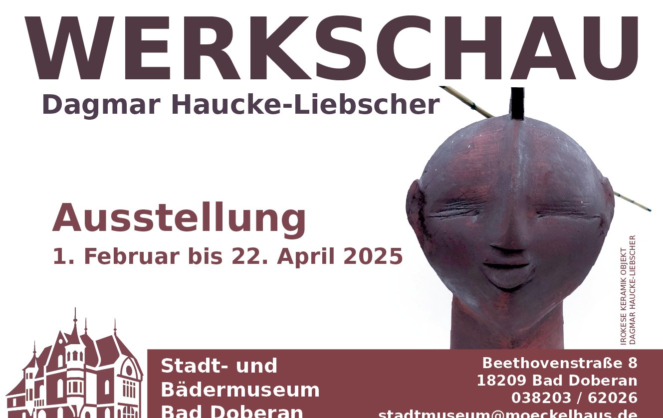 Irokese, ein Keramikobjekt von Dagmar Haucke-Liebscher, © Stadt- und Bädermuseum Bad Doberan