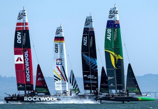 Segelboot rennen beim SailGP, © Ricardo Pinto for SailGP