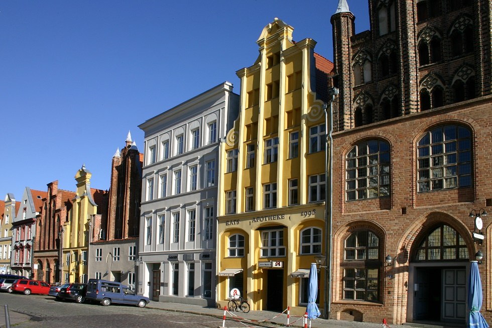 Giebelhäuser in der Stralsunder Mühlenstraße, © Tourismuszentrale Hansestadt Stralsund