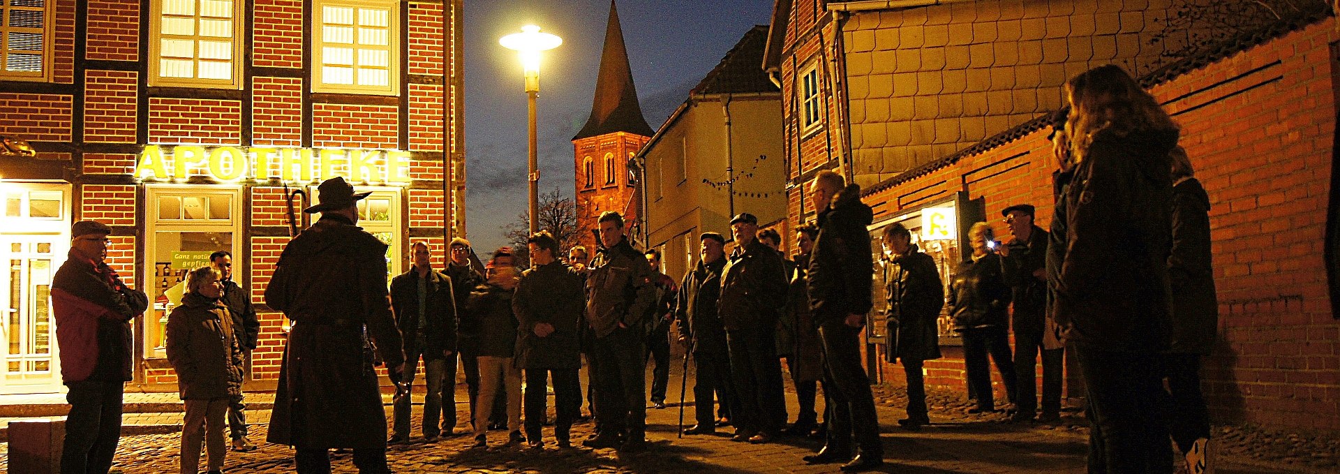 Nachtszene am Markt/Spiegelberg, © Stadt Wittenburg