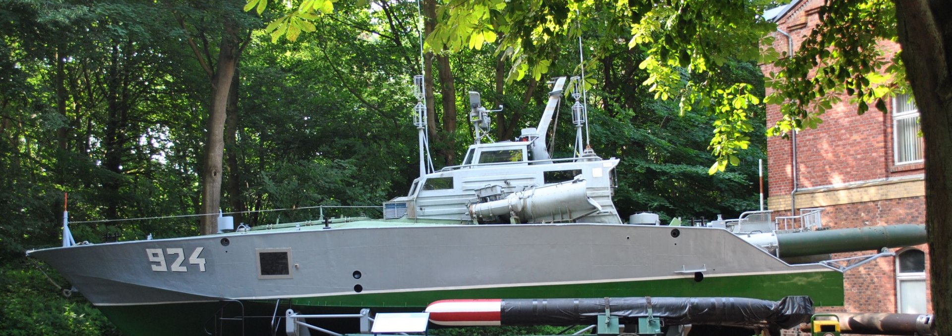 Kleines Torpedoschnellboot der NVA auf dem Freigelände im Marinemuseum auf der Insel Dänholm bei Stralsund, © STRALSUND MUSEUM