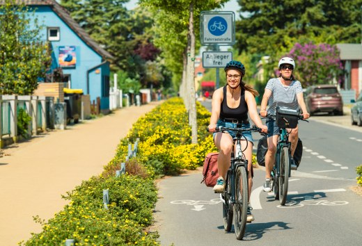 In Waren gibt’s eigene Fahrradstraßen, © TMV/Tiemann