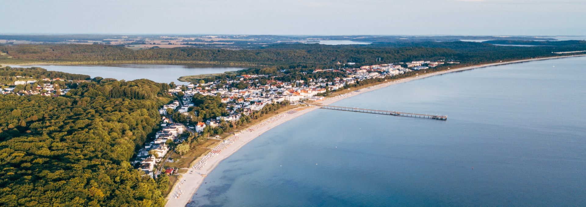 Luftbildaufnahme des Seebads Binz, © TMV/Friedrich