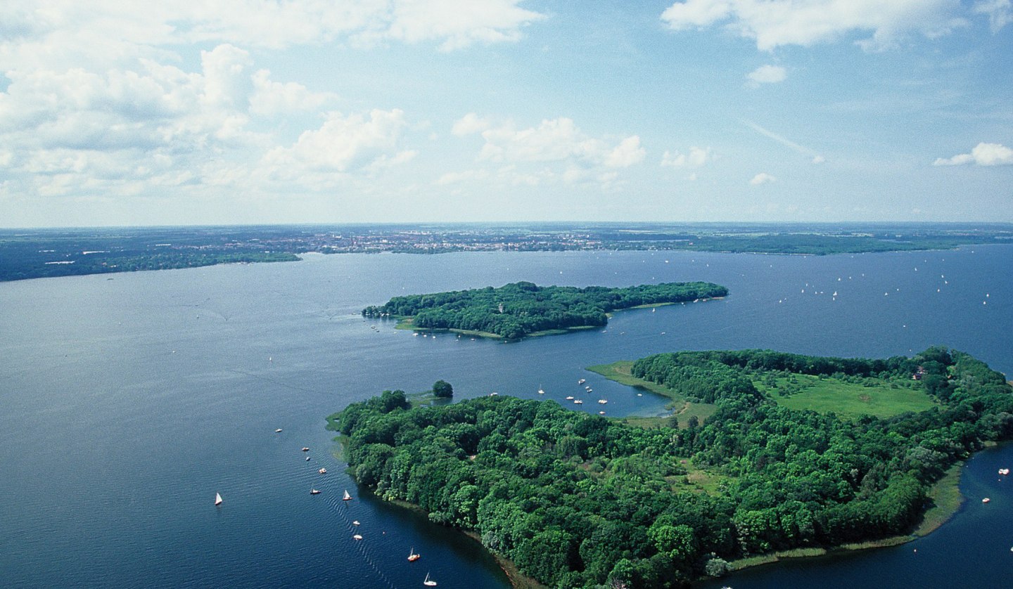 Insel Kaninchenwerder - Luftbild, © Stadtmarketing Gesellschaft Schwerin