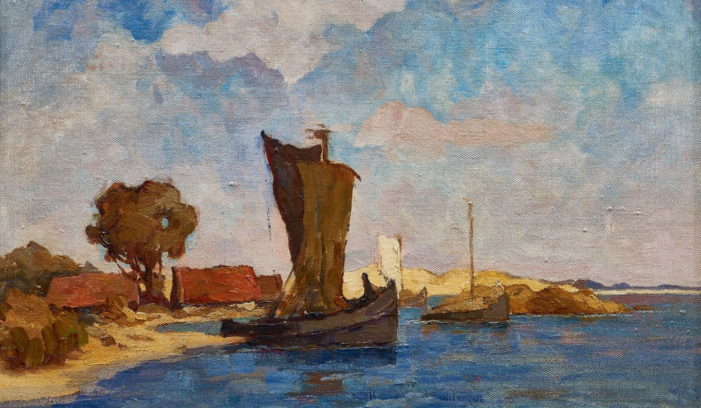 Impression am Haff um 1932, Öl auf Leinwand, Sammlung Dr. Bernd Schimpke, Hamburg, © Dr. Eike Knopf