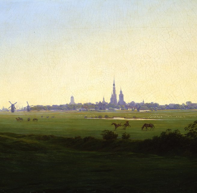 Caspar David Friedrich, Wiesen bei Greifswald, 1821/22 © Hamburger Kunsthalle/bpk, Foto: Elke Walford, © © Hamburger Kunsthalle/bpk, Foto: Elke Walford